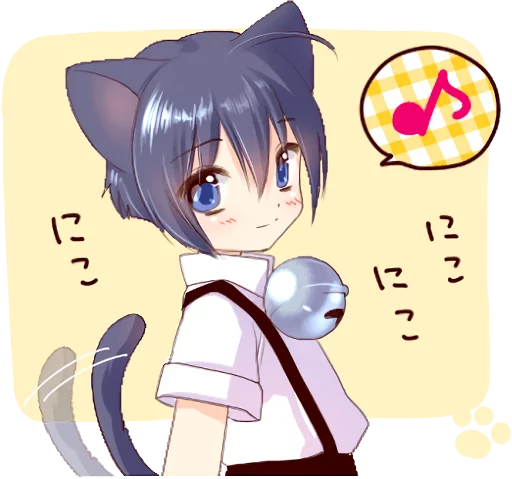 Стикер Boy of a black cat