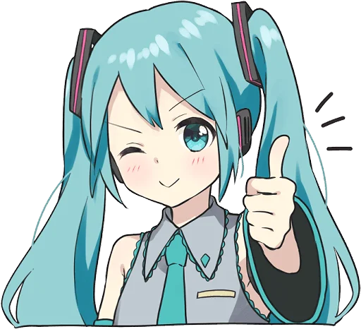 Стикер HATSUNE MIKU Pom Ver.