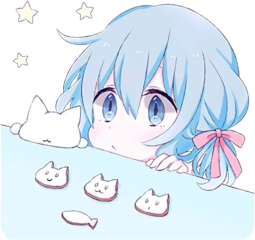 Стикер Light Blue Girl