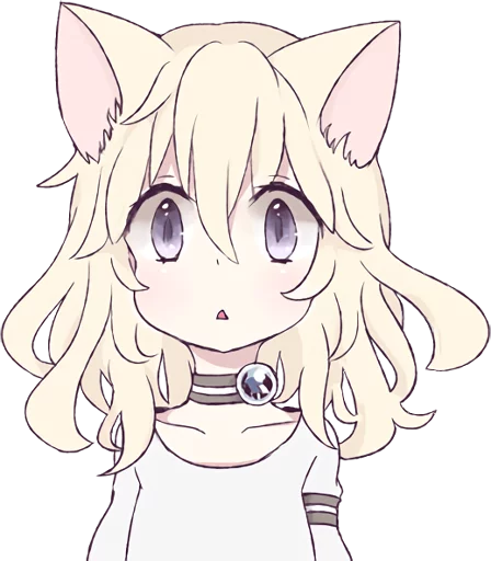 Стикер White Cat Girl