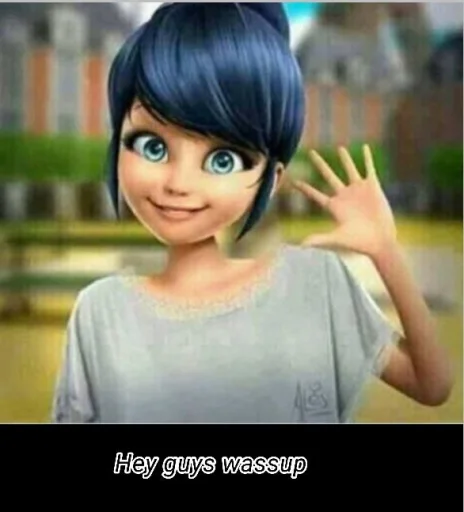 Стикер Marinette and Adrien created by Prachurya