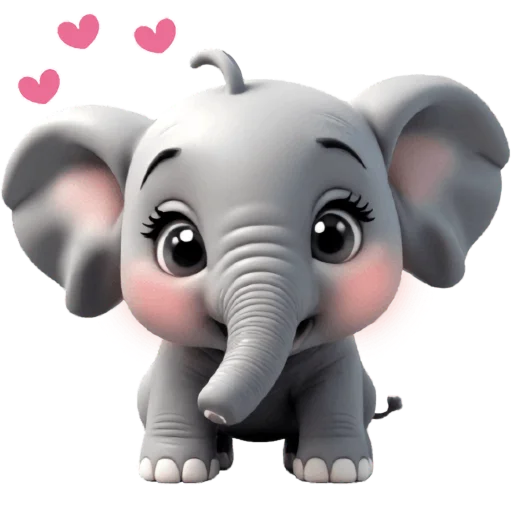 Стикер Милый слоненок