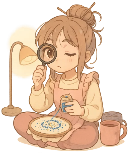 Стикер Любаша рукодельница