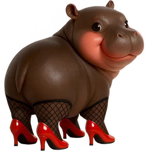 Стикер Мадам Бегемотиха