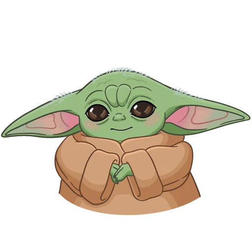 Стикер Мандалорец Малыш Без Текста