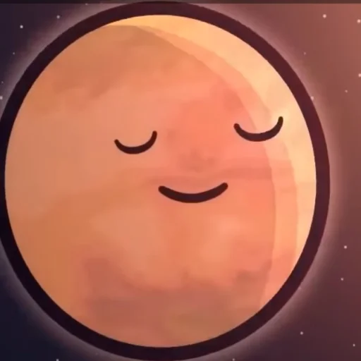 Стикер Марс|･ω･)♪♫*•♪