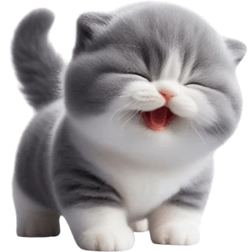 Стикер Котик Грей