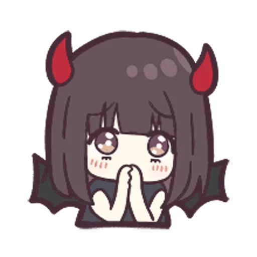 Стикер Menhera chibi