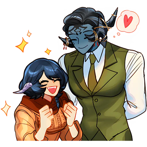 Стикер Ми и Ян