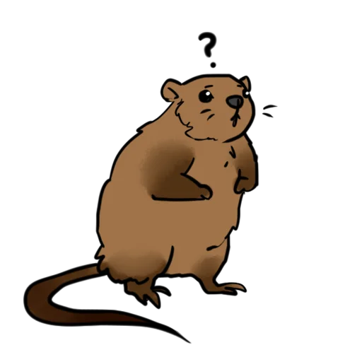 Стикер Печальная ондатра