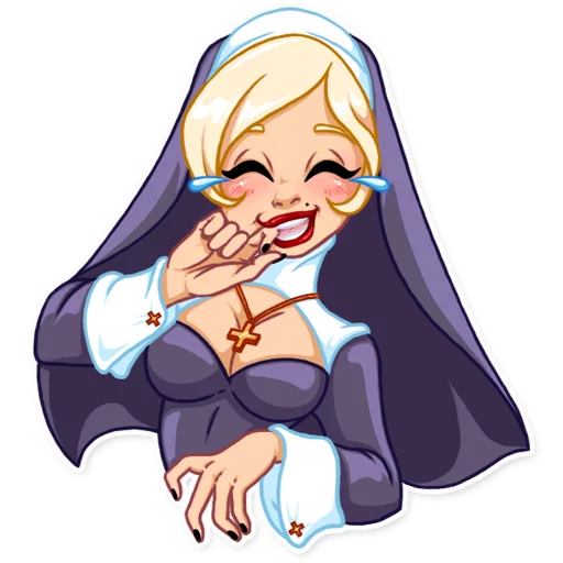 Стикер Naughty Nun