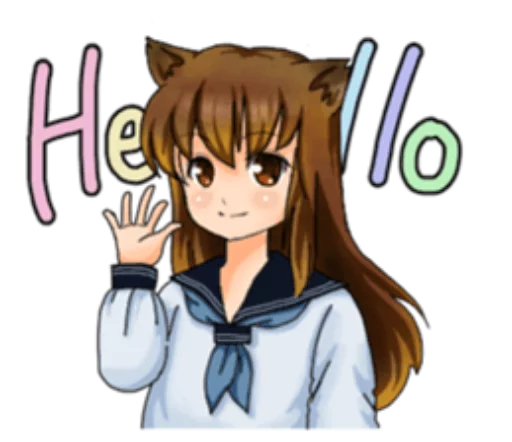 Стикер Neko Mimi-chan