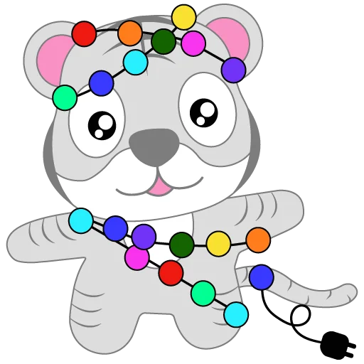 Стикер New Year Tigers