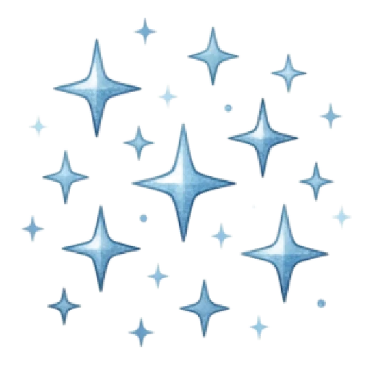 Стикер синий новогодний