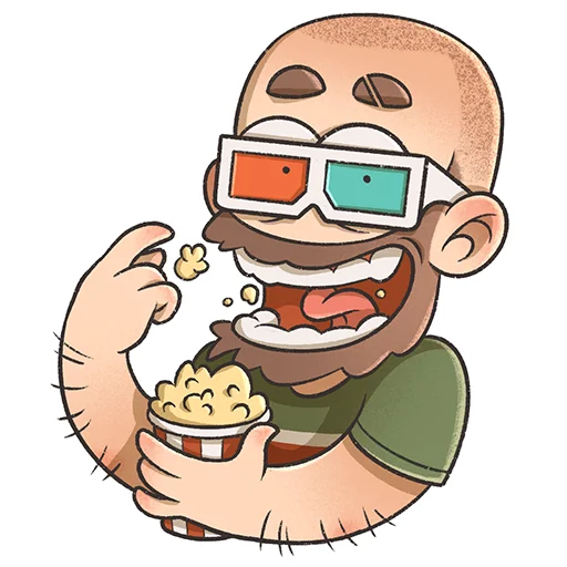 Стикер Bearded boy