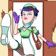 Стикер Медсестра