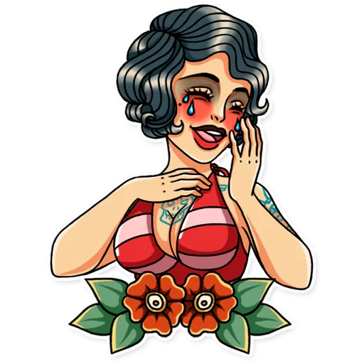 Стикер Tattoo Girl