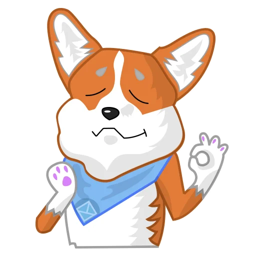 Стикер Love, Tennis & Corgi