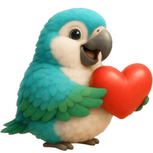 Стикер Попугай Сан