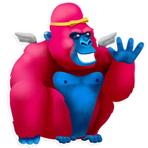 Стикер Pink Gorilla