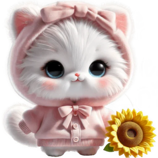 Стикер Розовая киса