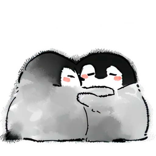 Стикер Позитивные пингвины