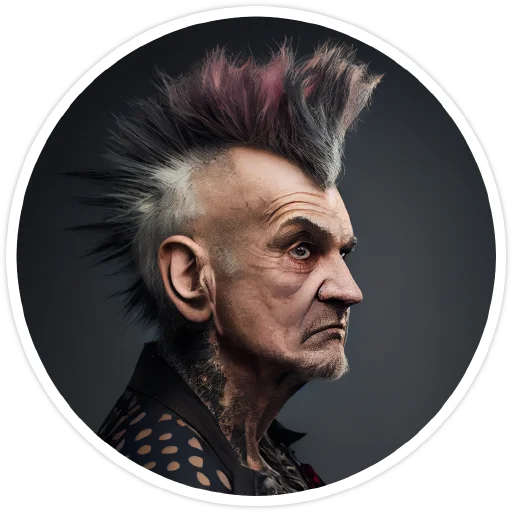 Стикер Old Punk
