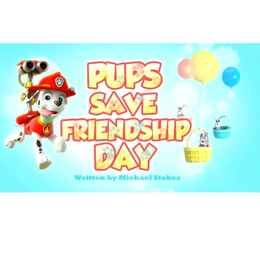 Стикер Pups save friendship day