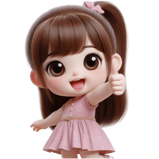 Стикер Милая девочка