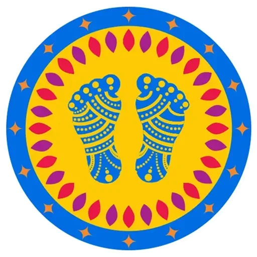 Стикер Rangoli (alpona)