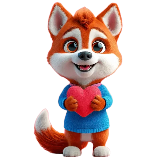 Стикер Red mini hasky