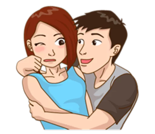 Стикер Romantic Couple In Love