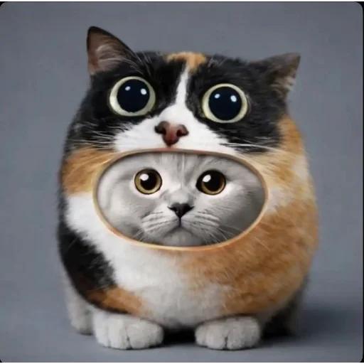 Стикер Круглые коты