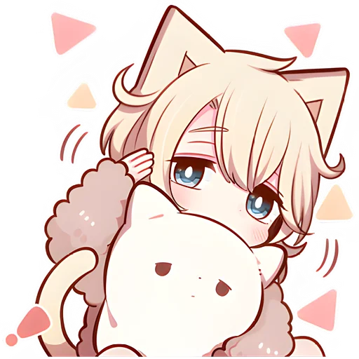Стикер Соннный котенок