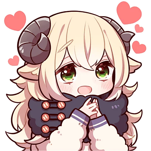 Стикер Девочка овечка