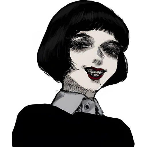 Стикер Грустная девочка