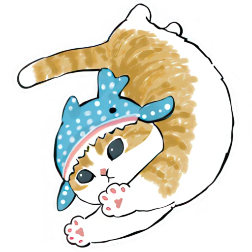 Стикер Акула и котята