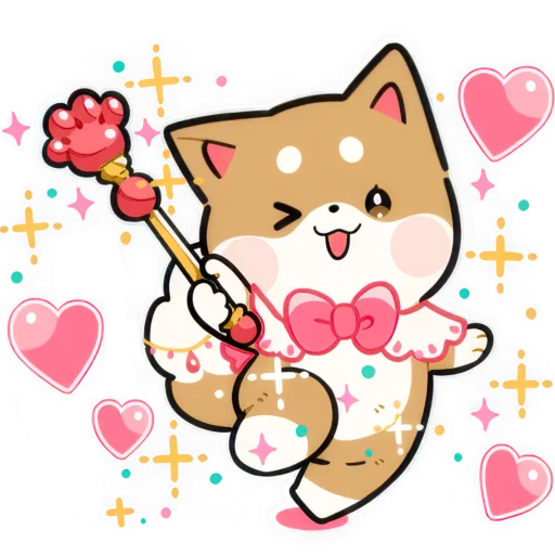 Стикер Милый Шиба