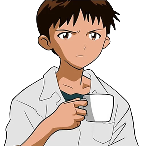 Стикер SHINJI WITH A FUCKING CUP