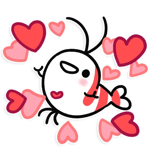 Стикер Shy Shrimp