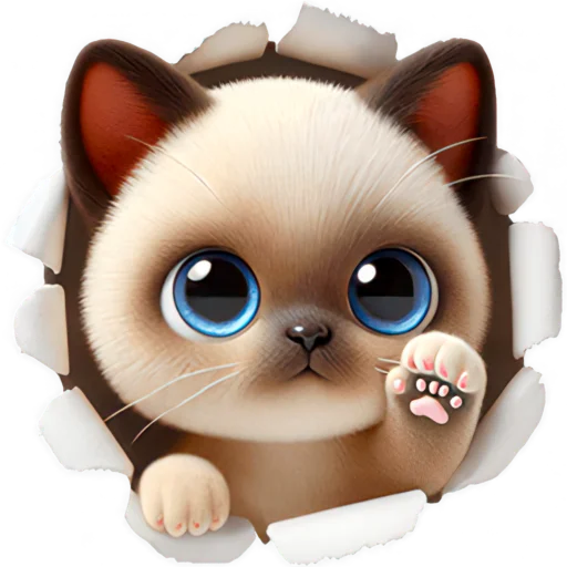 Стикер Сиамский котик