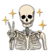 Стикер Skeleton Bob / By OsmerOmar