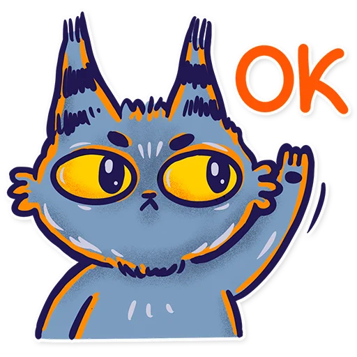 Стикер Скетч-кот