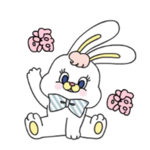 Стикер 粉紅莉可兔 Prt. 1-2 (FULL) [中文]