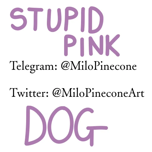 Стикер Stupid pink dog