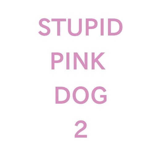 Стикер Stupid Pink Dog 2