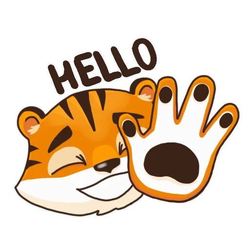 Стикер Тигренок Ти