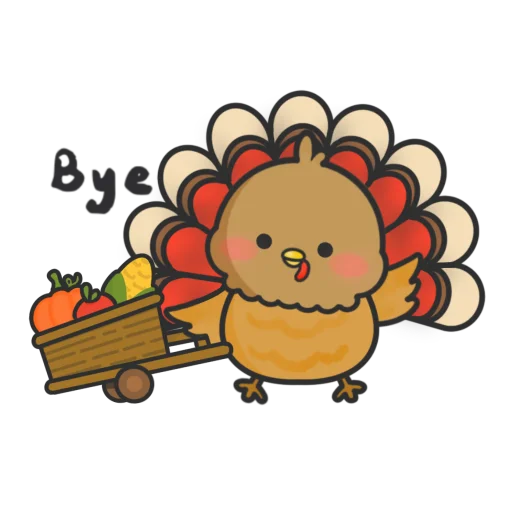 Стикер Thanksgiving Turkey