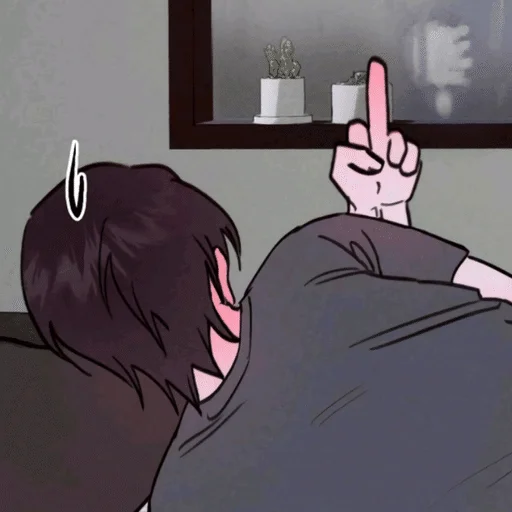 Стикер Парень и его отношения с призраком