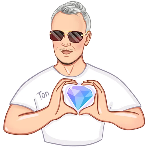 Стикер Blockchain TON